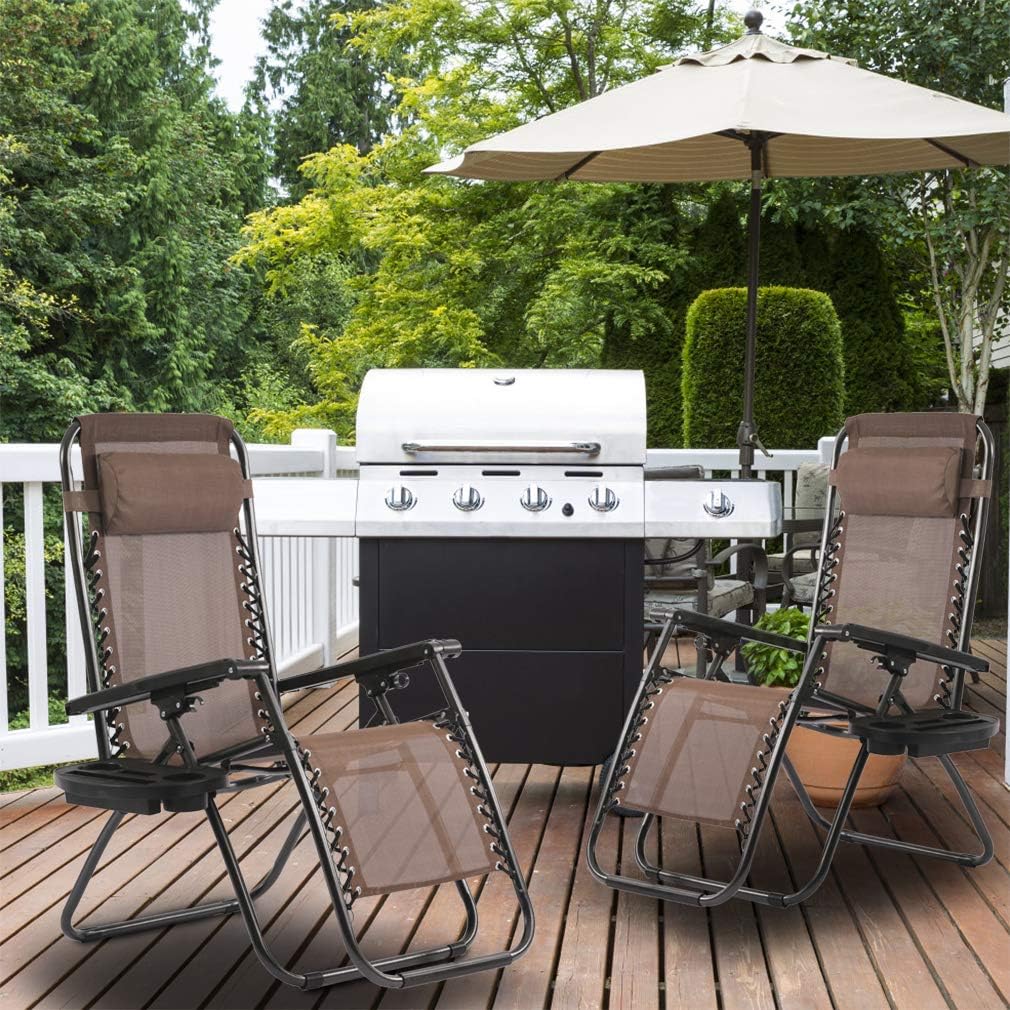 Adjustable Zero Gravity Folding Chair w/ Side Table