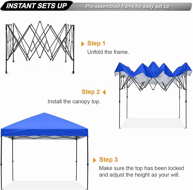 10' x 10' Folding Pop-Up Canopy