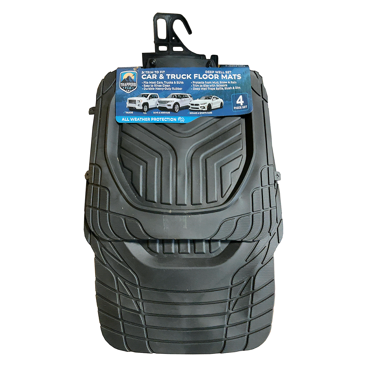 4-Piece Heavy Duty Universal Fit Car Mat Set