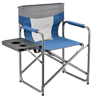 Folding Directors Chair w/ Side Table (3 Red and 3 Blue Assortment in PDQ Display - Price reflects each