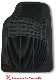 4-Piece Heavy Duty Universal Fit Trimmable Car Mat Set