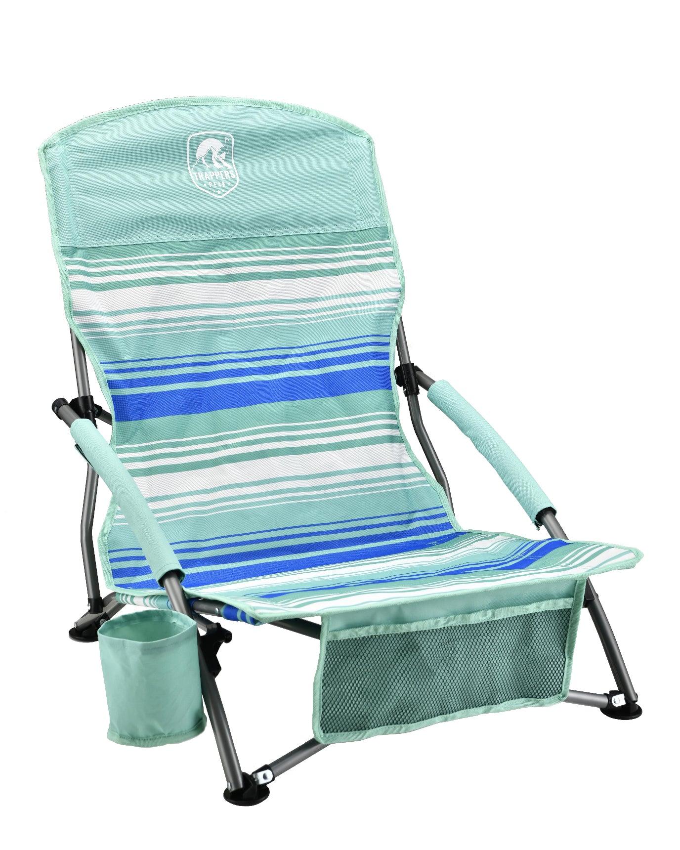 Low Profile Folding Beach Chair (Stripe Pattern)