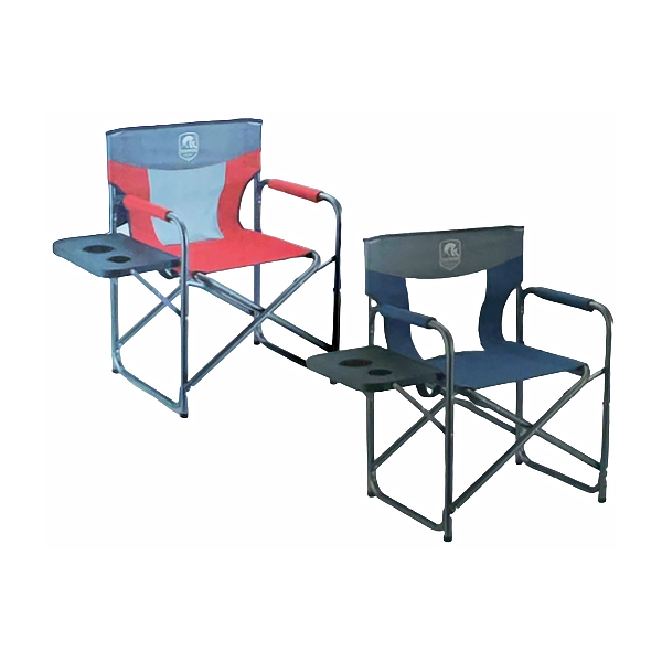 Folding Directors Chair w/ Side Table (3 Red and 3 Blue Assortment in PDQ Display - Price reflects each