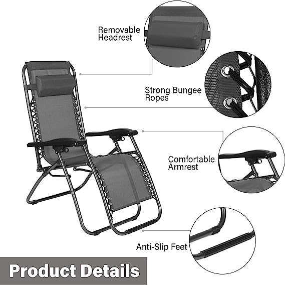 Adjustable Zero Gravity Folding Chair