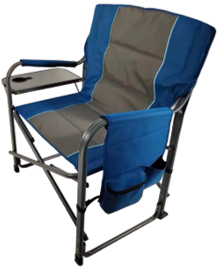 XXL Folding Padded Director Chair w/ Side Table